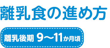 離乳食の進め方 離乳後期 9~11か月頃